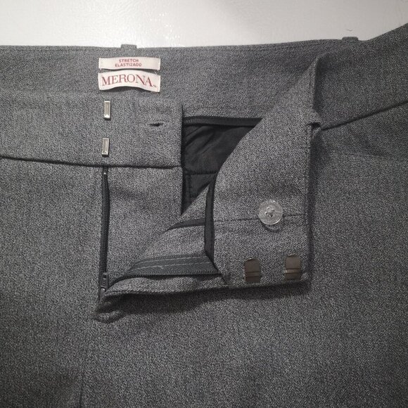 Merona Stretch Ladies Size 10 Grey Modern Style Dress Pants - Picture 8 of 12